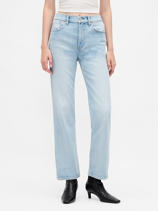 Image number 2 showing, High Rise '90s Straight Crop Jeans
