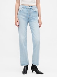 High Rise '90s Straight Crop Jeans