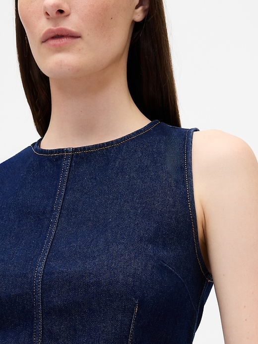 Image number 4 showing, Denim Crop Shell Tank Top
