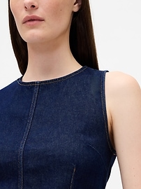 Denim Crop Shell Tank Top