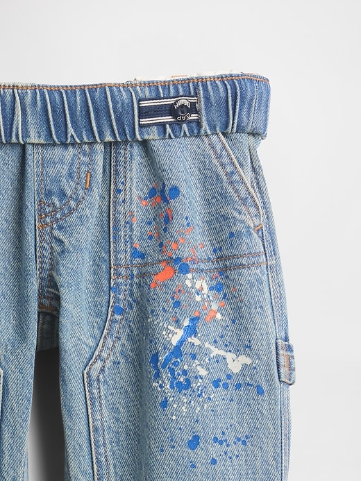 Image number 4 showing, Baby & Toddler Pull-On Carpenter Jeans