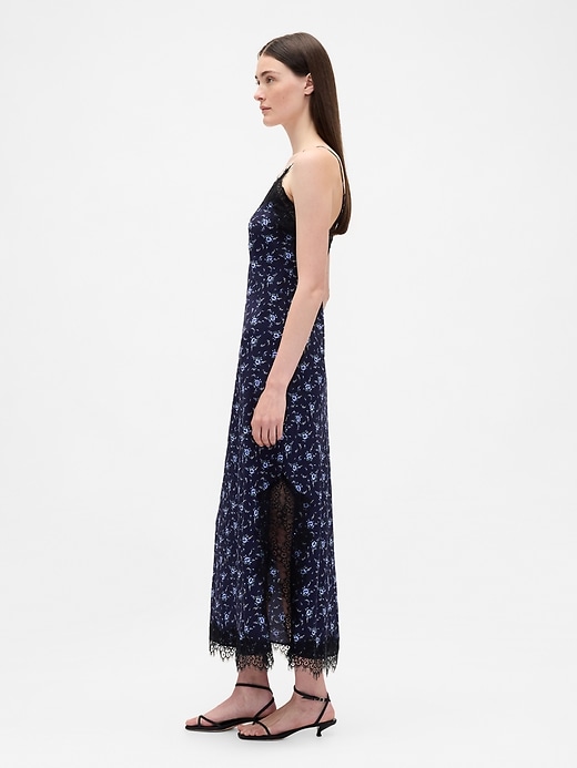 Image number 3 showing, Lace-Trim Maxi Slip Dress