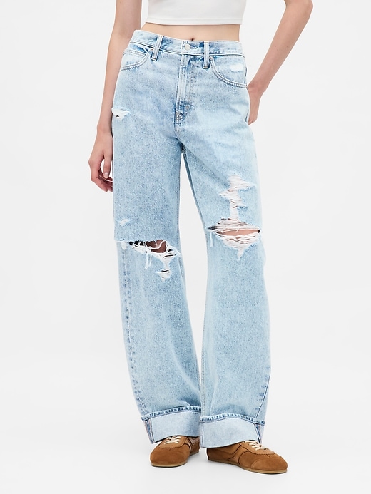 Image number 2 showing, High Rise Barrel Jeans
