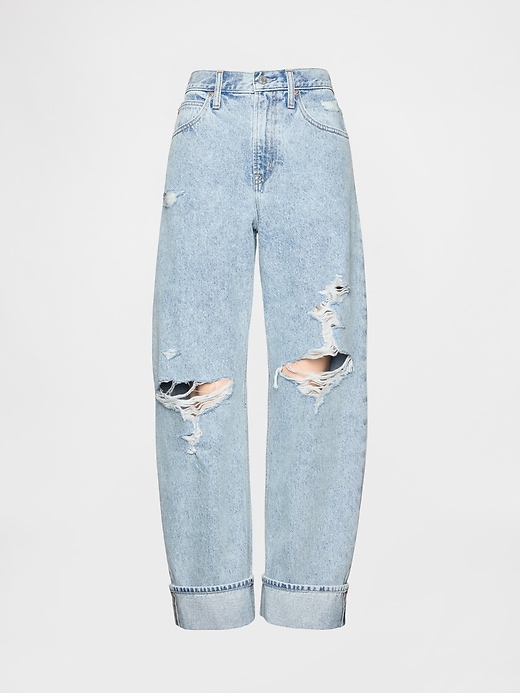 Image number 7 showing, High Rise Barrel Jeans