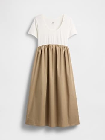 Maternity Mixed Media Maxi Dress