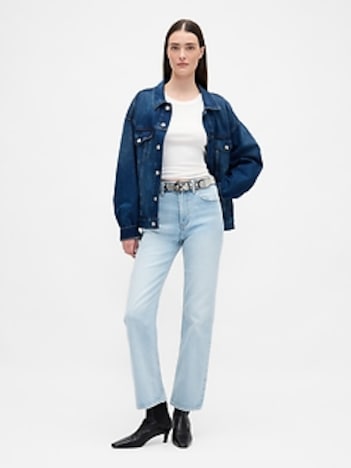 High Rise '90s Straight Crop Jeans