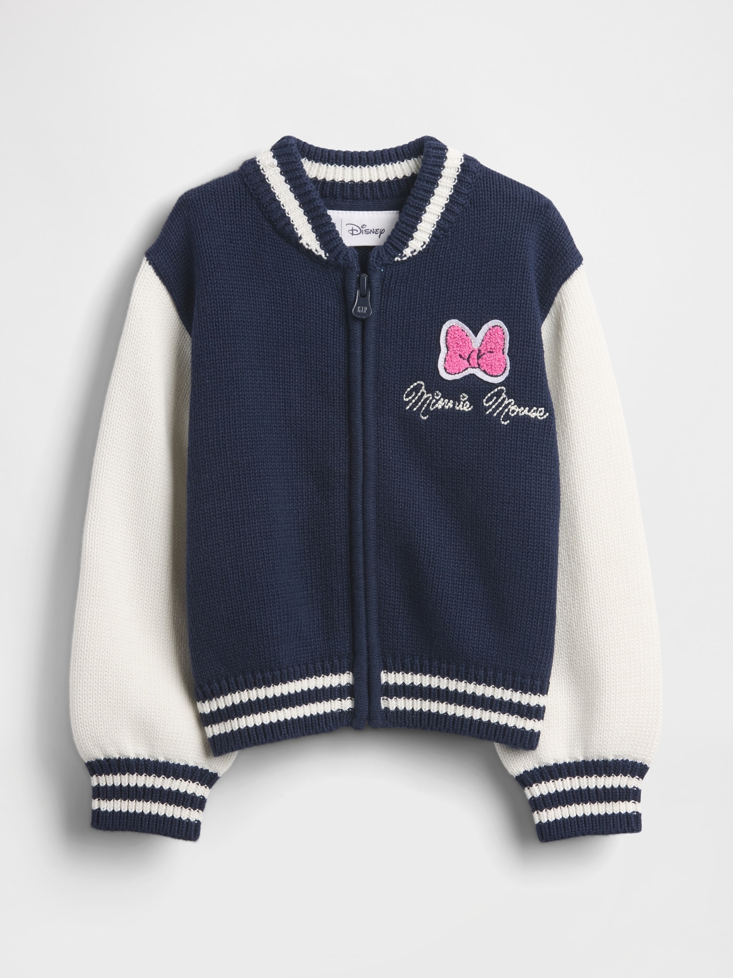 Gap × Disney Baby & Toddler Minnie Mouse Varsity Sweater  - Blue