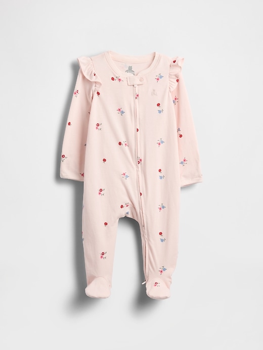 Image number 1 showing, Baby First Favorites Organic Cotton Footed One-Piece
