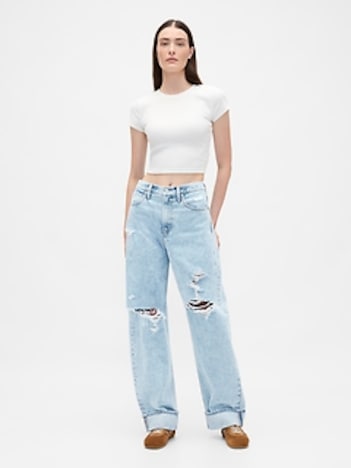 High Rise Barrel Jeans