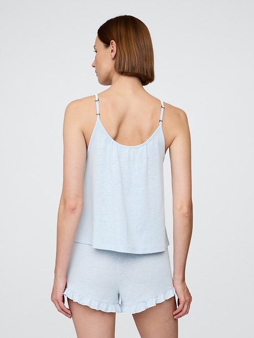 Image number 3 showing, Linen-Blend PJ Cami