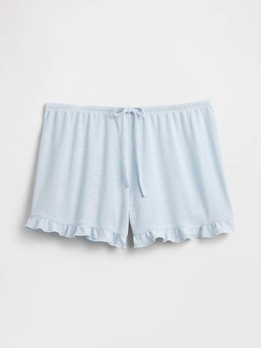 Image number 4 showing, Linen-Blend Ruffle PJ Shorts