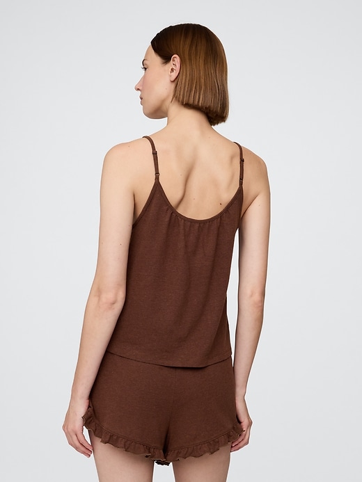 Image number 3 showing, Linen-Blend PJ Cami