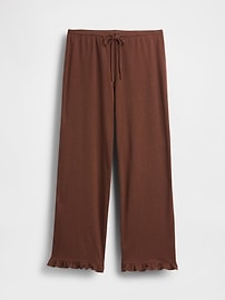Linen-Blend Ruffle PJ Pants