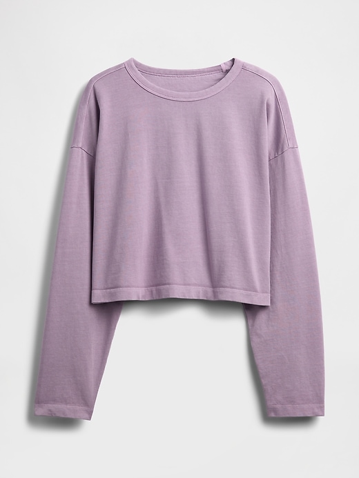 Image number 5 showing, Organic Cotton VintageSoft Heavyweight Crop T-Shirt