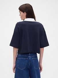 Organic Cotton VintageSoft Heavyweight Crop Polo Shirt