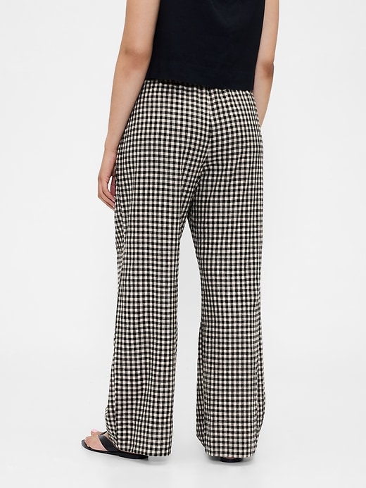 Image number 6 showing, Linen-Blend Easy Wide-Hem Pants