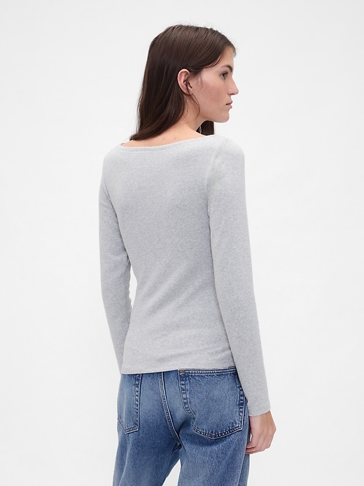 Image number 3 showing, Modern Boatneck T-Shirt