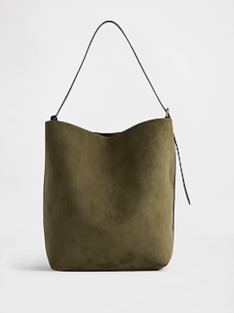 Vegan Suede Bucket Bag