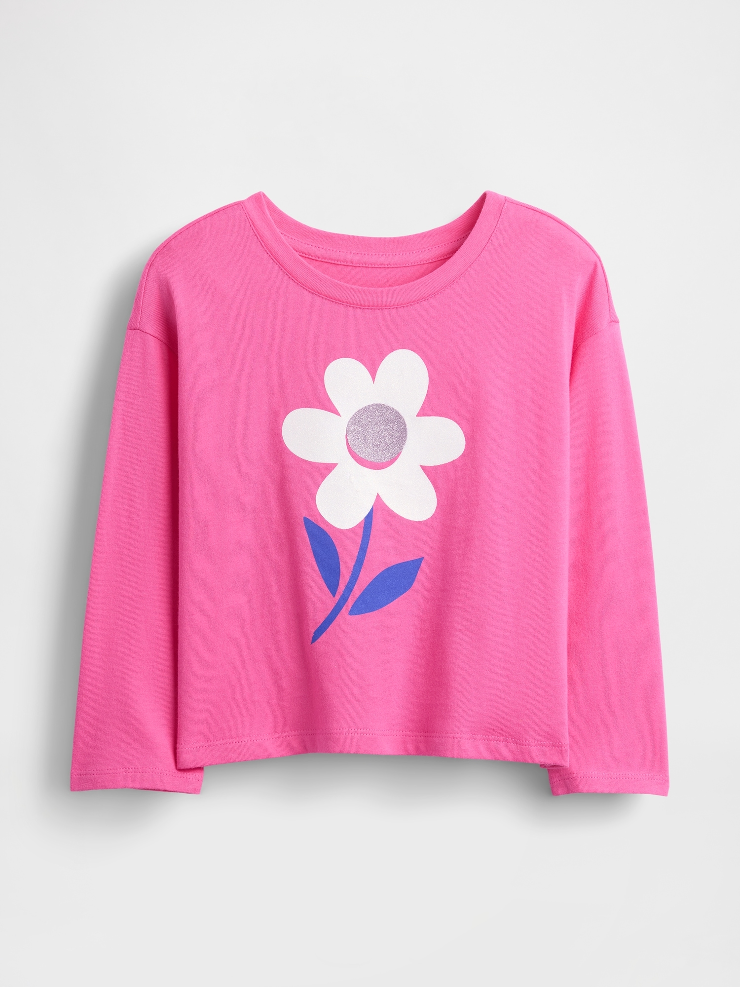Футболка Gap Mix & Match Relaxed Graphic T-Shirt для малышей, цвет: Розовый