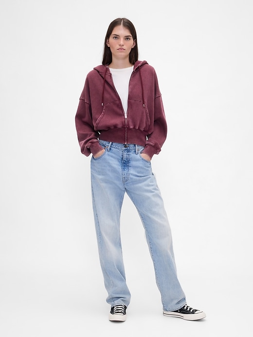 Image number 2 showing, VintageSoft Full-Zip Wedge Hoodie