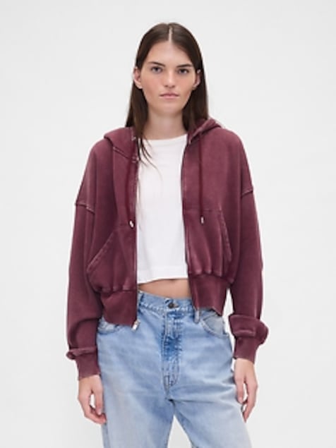 VintageSoft Full-Zip Wedge Hoodie