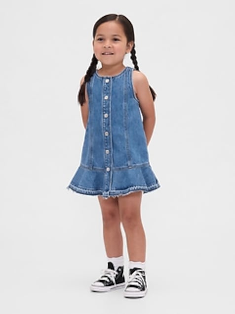Baby & Toddler Denim Peplum Hem Dress