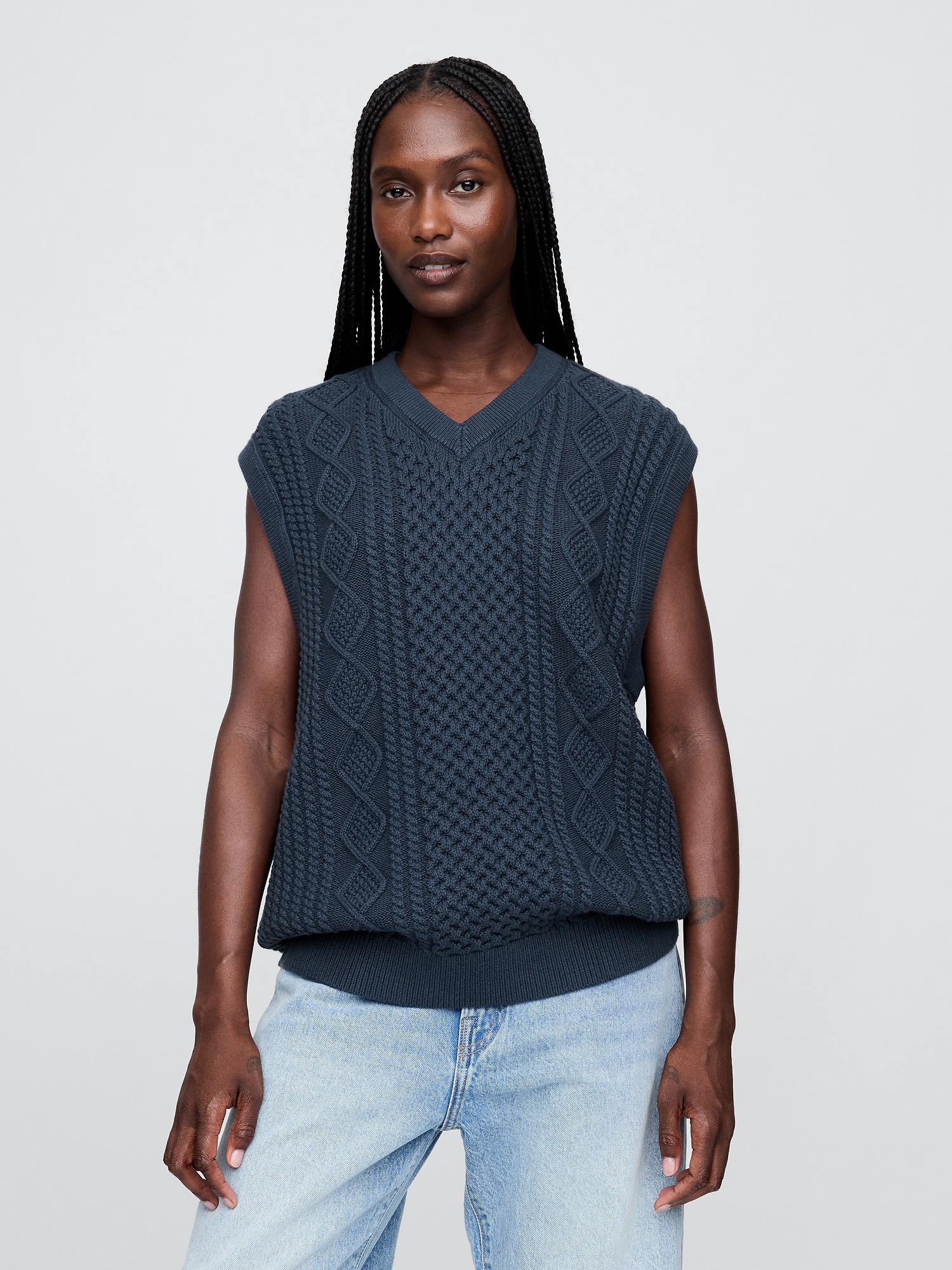Gap × Malbon Cable-Knit Sweater Vest