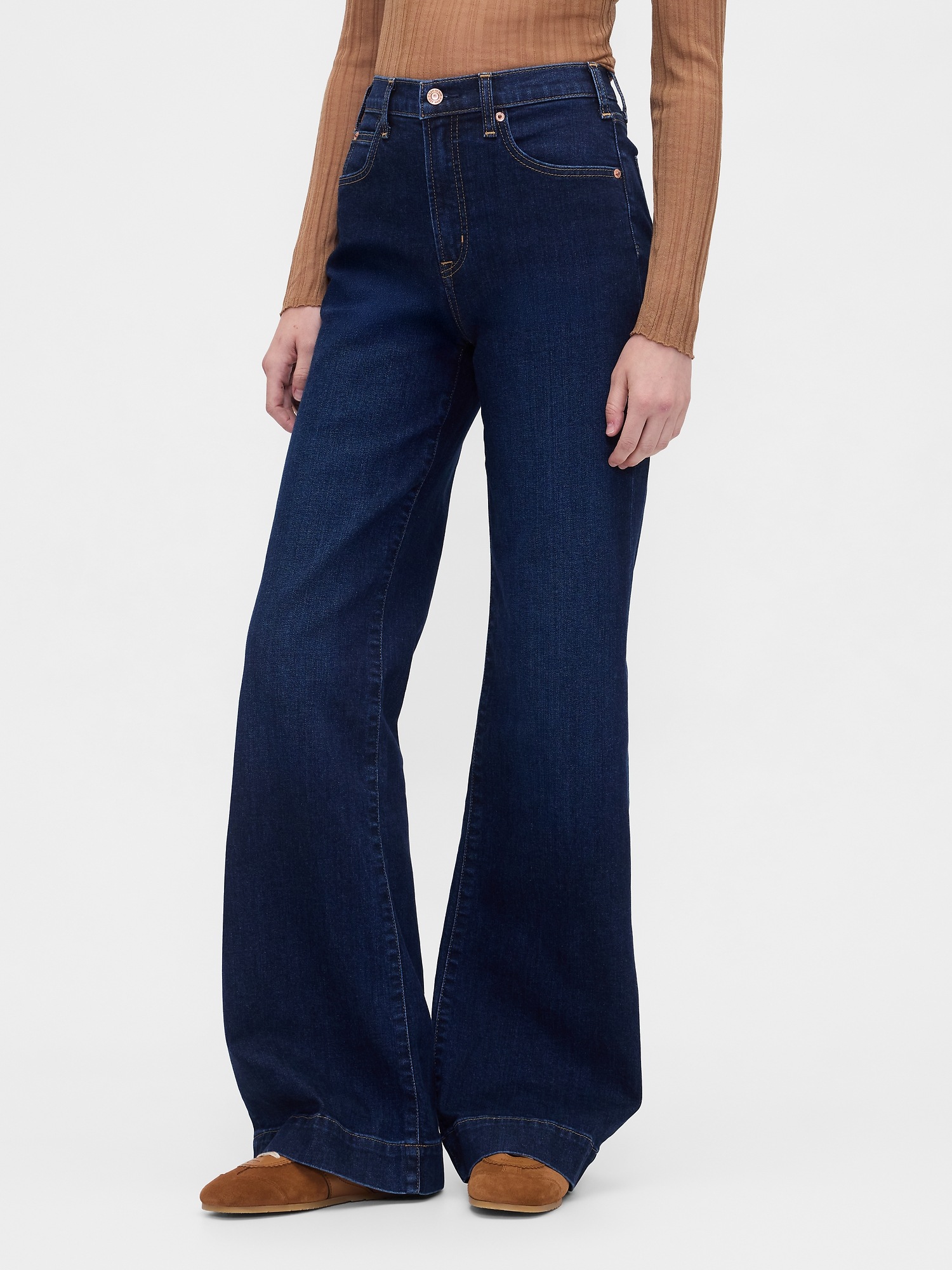 Женские джинсы Gap High Rise Relaxed Flare Jeans — фото 2