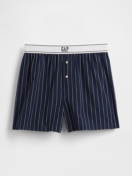 Image number 4 showing, Poplin Logo PJ Boxer Shorts