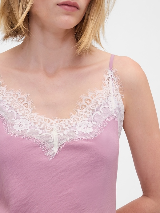 Image number 4 showing, Lace-Trim Maxi Slip Dress
