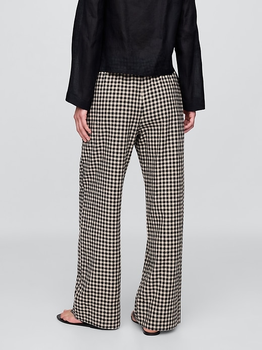 Image number 4 showing, Linen-Blend Easy Wide-Hem Pants