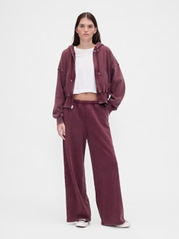 VintageSoft Baggy Wide-Leg Sweatpants