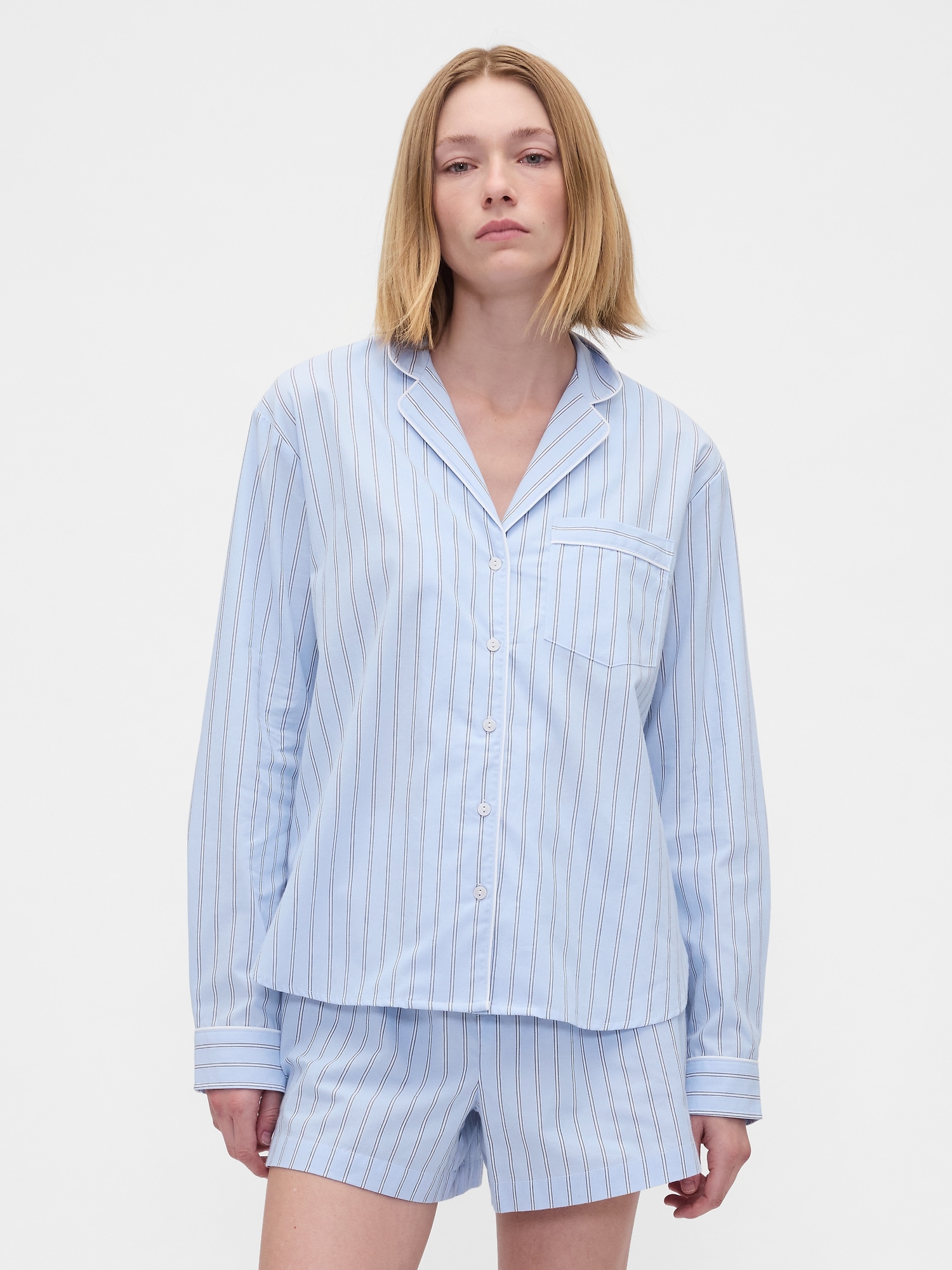 Gap Poplin Pj Shirt In Multi