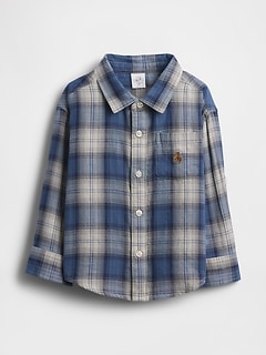 Baby & Toddler Double-Weave Plaid Shirt