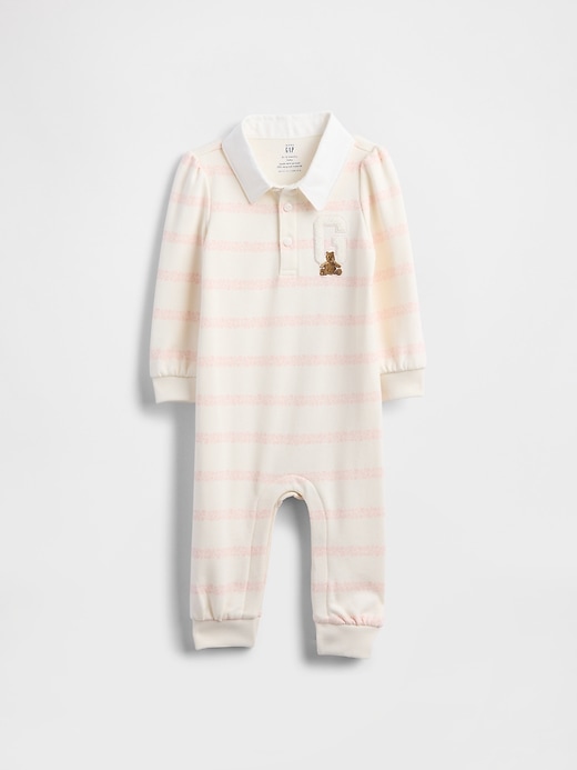 Image number 1 showing, Baby VintageSoft Varsity Bear Logo One-Piece