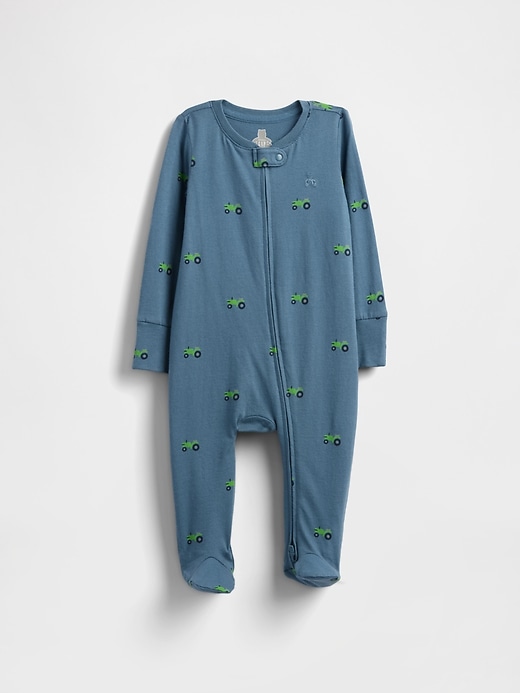 Image number 1 showing, Baby First Favorites Organic Cotton Footed One-Piece