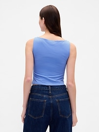 CloseKnit Jersey Boatneck Crop Tank Top