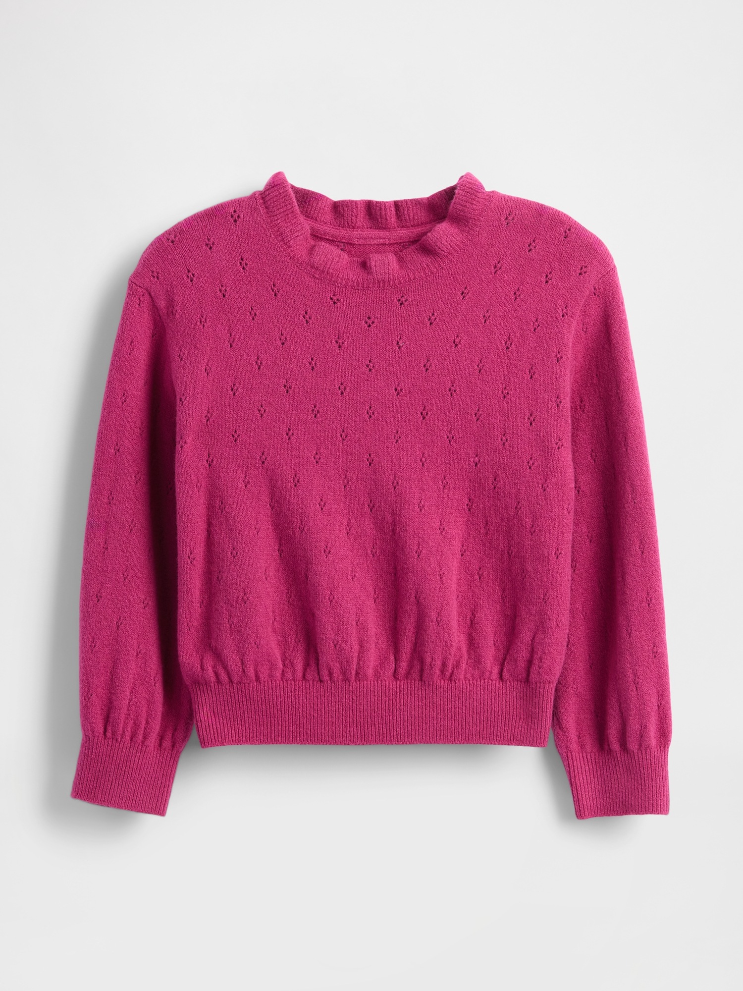 Свитер Gap CashSoft Pointelle Sweater для малышей, цвет: Тёмно-бордовый — фото 2
