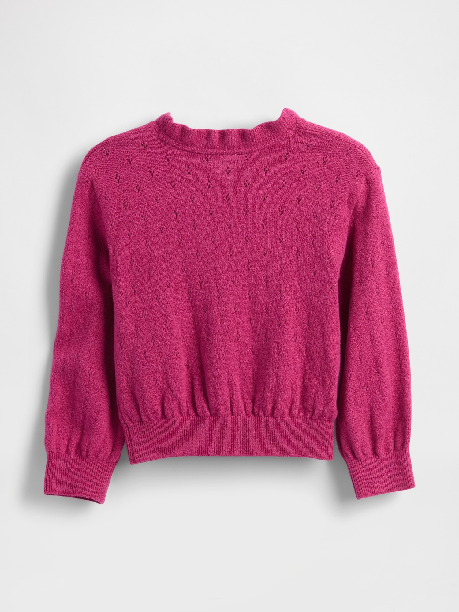 Свитер Gap CashSoft Pointelle Sweater для малышей, цвет: Тёмно-бордовый — фото 3