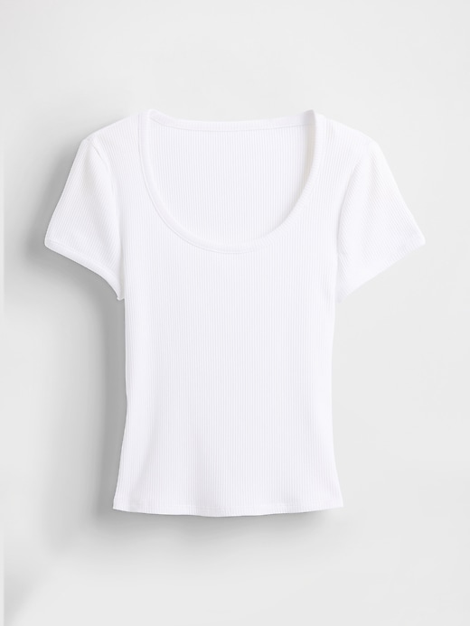 Image number 5 showing, Modern Rib Scoop Crop T-Shirt