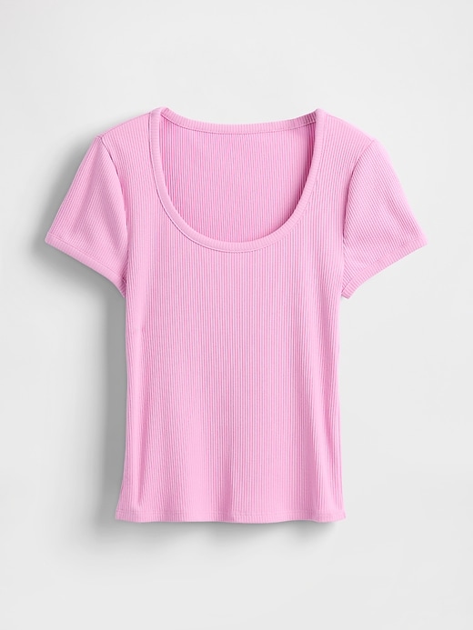 Image number 5 showing, Modern Rib Scoop Crop T-Shirt
