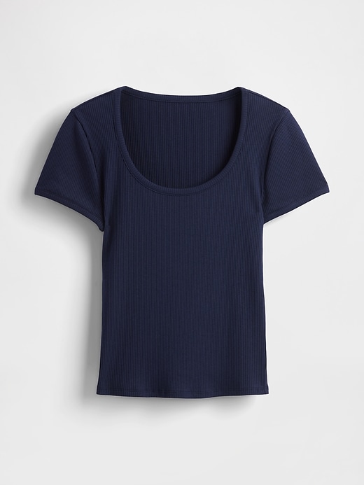 Image number 5 showing, Modern Rib Scoop Crop T-Shirt