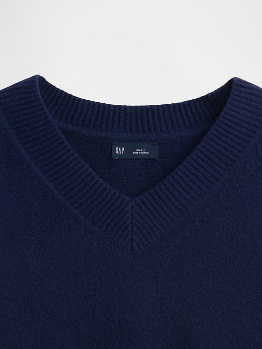 Image number 3 showing, CashSoft Oversized V-Neck Sweater