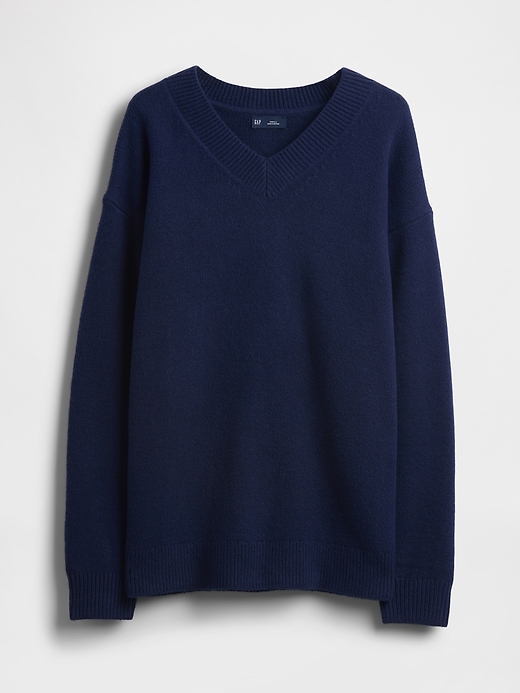 Image number 5 showing, CashSoft Oversized V-Neck Sweater
