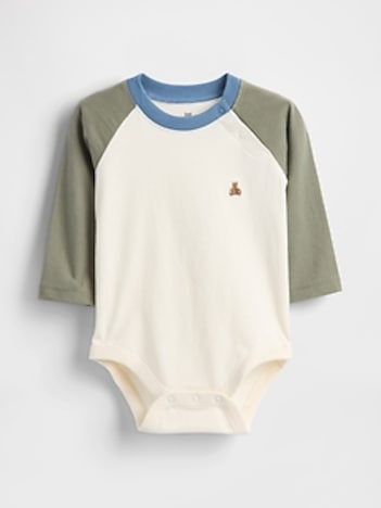 Baby First Favorites Organic Cotton Raglan Bodysuit