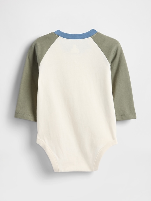 Image number 2 showing, Baby First Favorites Organic Cotton Raglan Bodysuit