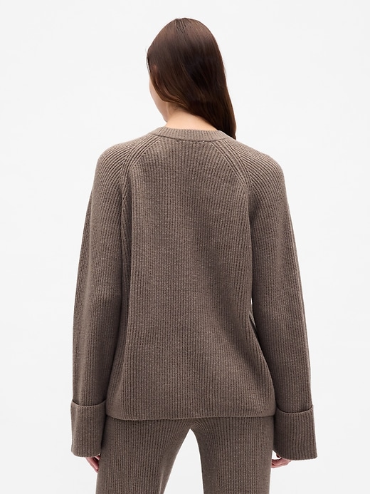 Image number 3 showing, CashSoft Shaker-Stitch Boyfriend Sweater