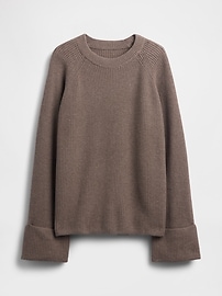CashSoft Shaker-Stitch Boyfriend Sweater
