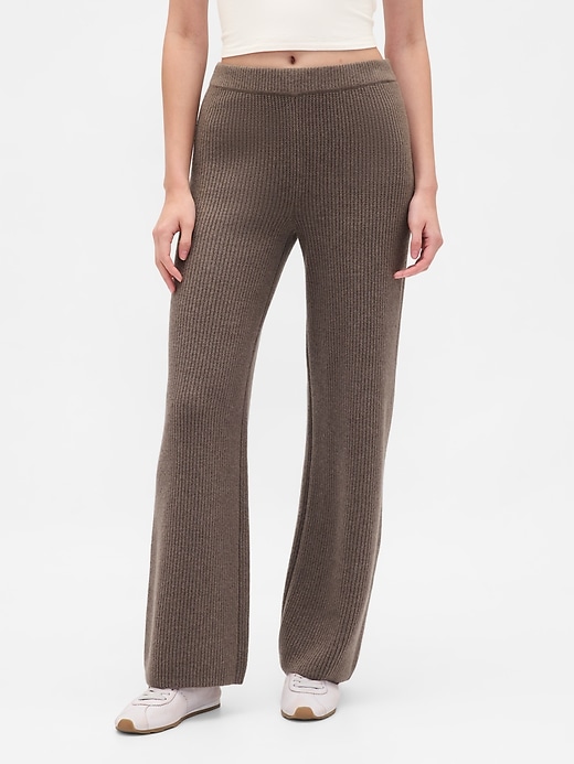 Image number 2 showing, CashSoft Shaker-Stitch Sweater Pants