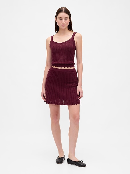Image number 2 showing, 100% Cotton Pointelle Tank Top